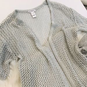 Venus- Silver knit knee length sweater